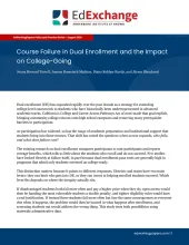 Course Failure in Dual Enrollment and the Impact on College-Going