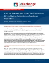Cultural Relevance at Scale: The Effects of an Ethnic Studies Expansion on Academic Outcomes