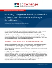 Improving College Readiness in Mathematics in the Context of a Comprehensive High School Reform