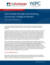 Labor Market Strength and Declining Community College Enrollment