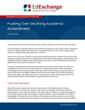 Puzzling Over Declining Academic Achievement