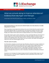 What are schools doing to improve attendance? Evidence from Michigan and Georgia