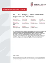 Let’s Chat: Leveraging Chatbot Outreach for Improved Course Performance
