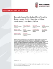 Inequality Beyond Standardized Tests: Trends in Extracurricular Activity Reporting in College Applications Across Race and Class