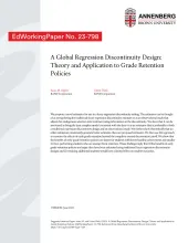 A Global Regression Discontinuity Design: Theory and Application to Grade Retention Policies