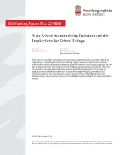 State School Accountability Decisions and the Implications for School Ratings