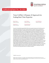 Tutor CoPilot: A Human-AI Approach for Scaling Real-Time Expertise