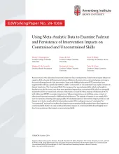 Using Meta-Analytic Data to Examine Fadeout and Persistence of Intervention Impacts on Constrained and Unconstrained Skills