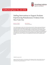 Staffing Interventions to Support Students Experiencing Homelessness: Evidence from New York City