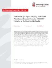 Effects of High-Impact Tutoring on Student Attendance: Evidence from the OSSE HIT Initiative in the District of Columbia