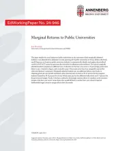 Marginal Returns to Public Universities