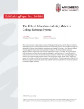 The Role of Education-Industry Match in College Earnings Premia