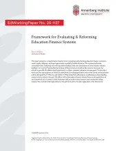 Framework for Evaluating & Reforming Education Finance Systems