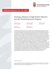 Running a Business in High School: Selection into the Virtual Enterprises Program