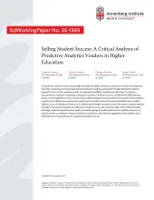 Selling Student Success: A Critical Analysis of Predictive Analytics Vendors in Higher Education