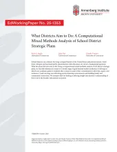 What Districts Aim to Do: A Computational Mixed Methods Analysis of School District Strategic Plans