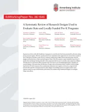 A Systematic Review of Research Designs Used to Evaluate State and Locally Funded Pre-K Programs