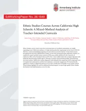 Ethnic Studies Courses Across California High Schools: A Mixed-Method Analysis of Teacher-Intended Curricula