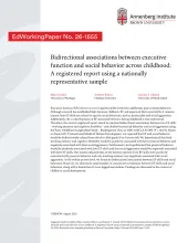 Bidirectional associations between executive function and social behavior across childhood: A registered report using a nationally representative sample