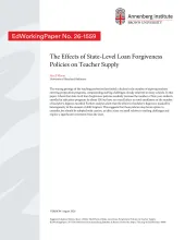 The Effects of State-Level Loan Forgiveness Policies on Teacher Supply