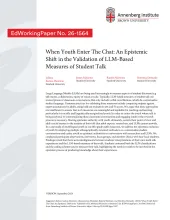 When Youth Enter The Chat: An Epistemic Shift in the Validation of LLM-Based Measures of Student Talk