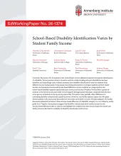 School-Based Disability Identification Varies by Student Family Income