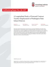 A Longitudinal Study of External Contract Teacher Employment in Washington State School Districts