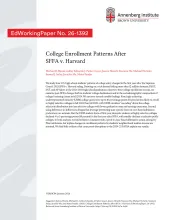 College Enrollment Patterns After SFFA v. Harvard