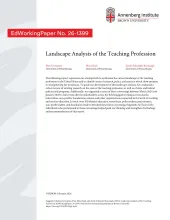 Landscape Analysis of the Teaching Profession
