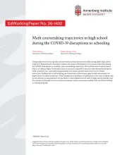 Math coursetaking trajectories in high school during the COVID-19 disruptions to schooling