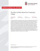 The Effect of Merit-Based Free Community College