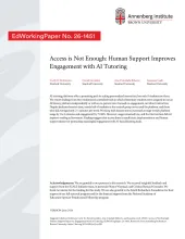 Access is Not Enough: Human Support Improves Engagement with AI Tutoring