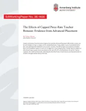 The Effects of Capped Piece-Rate Teacher Bonuses: Evidence from Advanced Placement