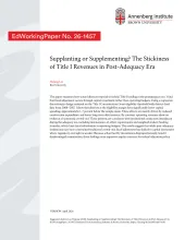 Supplanting or Supplementing? The Stickiness of Title I Revenues in Post-Adequacy Era