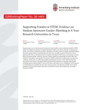 Supporting Females in STEM: Evidence on Student-Instructor Gender-Matching in 4-Year Research Universities in Texas