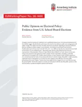 Public Opinion on Electoral Policy: Evidence from U.S. School Board Elections