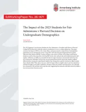 The Impact of the 2023 Students for Fair Admissions v Harvard Decision on Undergraduate Demographics
