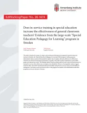 Does in-service training in special education increase the effectiveness of general classroom teachers? Evidence from the large-scale “Special Education Pedagogy for Learning” program in Sweden