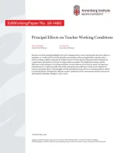 Principal Effects on Teacher Working Conditions