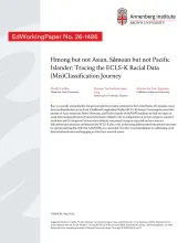 Hmong but not Asian, Sāmoan but not Pacific Islander: Tracing the ECLS-K Racial Data (Mis)Classification Journey