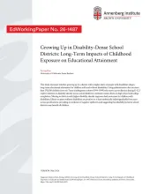 Growing Up in Disability-Dense School Districts: Long-Term Impacts of Childhood Exposure on Educational Attainment