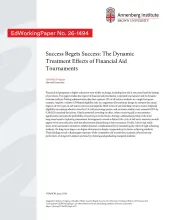 Success Begets Success: The Dynamic Treatment Effects of Financial Aid Tournaments