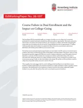 Course Failure in Dual Enrollment and the Impact on College-Going