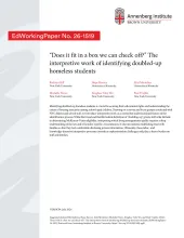 “Does it fit in a box we can check off?” The interpretive work of identifying doubled-up homeless students