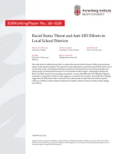 Racial Status Threat and Anti-DEI Efforts in Local School Districts