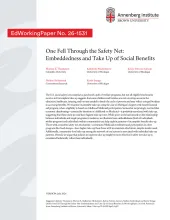 One Fell Through the Safety Net: Embeddedness and Take Up of Social Benefits