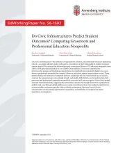 Do Civic Infrastructures Predict Student Outcomes? Comparing Grassroots and Professional Education Nonprofits