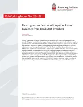 Heterogeneous Fadeout of Cognitive Gains: Evidence from Head Start Preschool