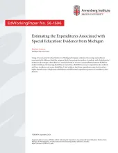 Estimating the Expenditures Associated with Special Education: Evidence from Michigan