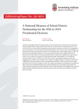 A National Measure of School District Partisanship for the 2016 to 2024 Presidential Elections